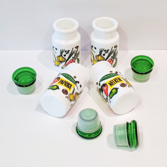 4 German Spice Condiment jars w/ lids. - Picture 2 of 10